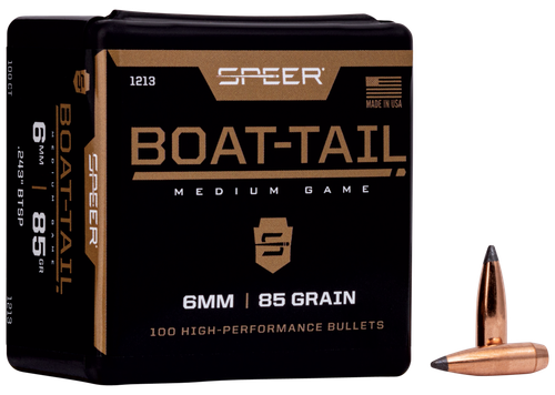 Speer Boat-Tail 6mm 85gr Jacketed Soft Point 100 Per Box/5 Case