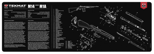 TekMat M14 Cleaning Mat Black/White Rubber 12"x36"