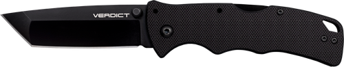 Cold Verdict 3" Folding Tanto Plain Aus-10A Blade/Black G10 Handle - CSFLC3T10A