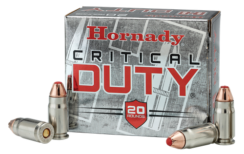 Hornady Critical Duty 9mmLuger+P 124gr FlexLock 25 Per Box/10 Case