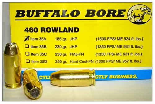 Buffalo Bore Personal Defense Strictly 460 Rowland Ammo 185gr HP 20 Rounds - 35A20