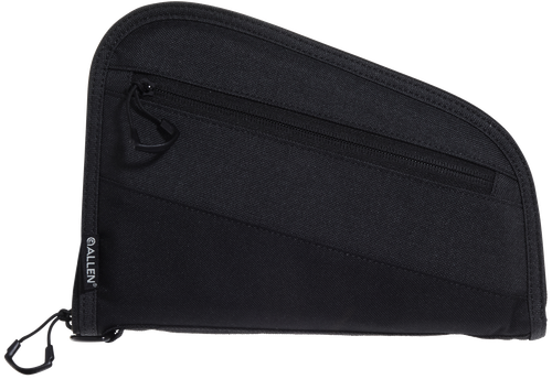 Allen Auto-Fit 2.0 Handgun Case Thick Foam Padding w/Knit Interior Exterior Pocket & Black for Compact Semi-Autos 9" L