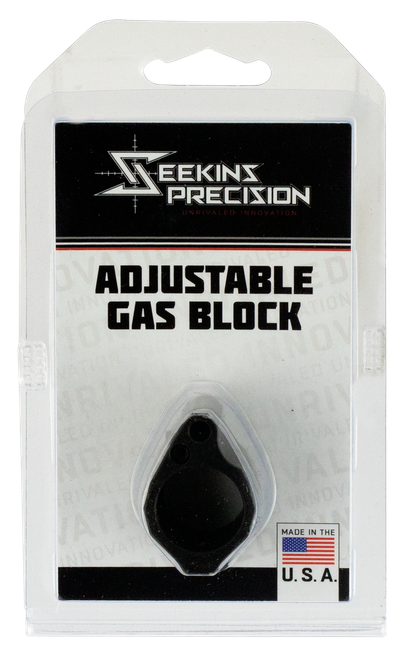 Seekins Precision Low Profile Adjustable Gas Block 1.37" x .94" Black Melonite - 0011510031