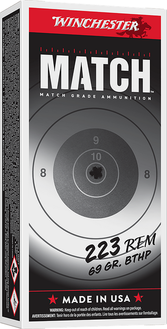 Winchester Ammo Match 223Rem 69gr Sierra MatchKing