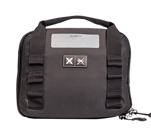 Vertx VTAC Single Pistol Case Black Holds 2 Handguns 420D Nylon Ripstop - VTX5709