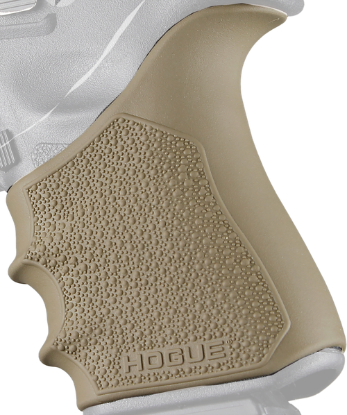Hogue HandAll Beavertail Grip Sleeve Textured Flat Dark Earth Rubber for Glock 19 23 32 38 Gen3-4