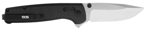 S.O.G Terminus XR 2.95" Folding Clip Point Plain Satin CPM S35VN Stainless Blade Black G10/Carbon Fiber Handle Features Box Packaging Includes Belt