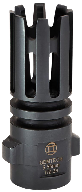 Gemtech Quickmounts Flash Hider Black Steel with 1/2"-28 tpi Threads & 2.40" OAL for 5.56x45mm NATO AR-15