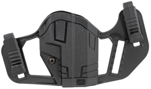 Uncle Mike's Apparition IWB/OWB Belt Clip Mount Fits Glock 43/43X/Springfield Hellcat Black Polymer Ambidextrous