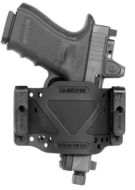 LimbSaver CrossTech Compact Leather IWB/OWB Black Polymer Belt Clip Ambidextrous - 12507