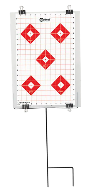 Caldwell Ultra Portable Target Stand Black/Red/White Steel Silhouette/Shapes Standing Includes 8 Targets/8 Sight-In