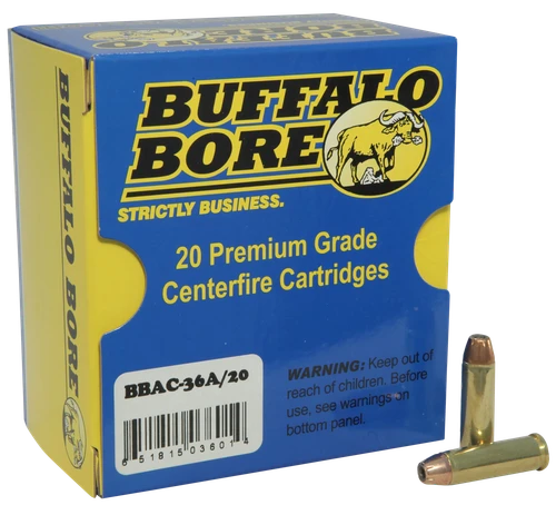 Buffalo Bore Heavy Strictly Business Semi 444 Marlin Ammo 300gr 20 Rounds - 9B20