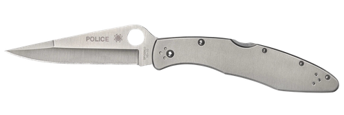 Spyderco Police 4.13" Folding Spear Point Plain VG-10 Stainless Blade - C07P