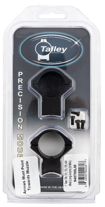 Talley Scope Mount/Ring Combo Black Aluminum 1" Tube Remington 700/721/722/725/40X Medium Rings Long Action 20 MOA
