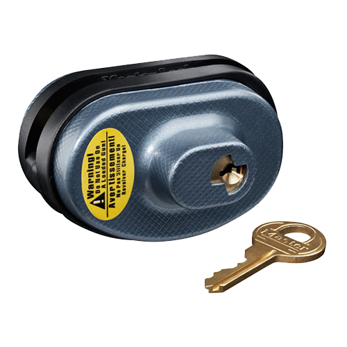 Master Lock Trigger Guard Keyed Different Open With Key Blue Steel/Zinc Adjustable Firearm Fit- Universal