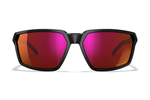 Wiley X Sierra M/L Red Mirror Lens Polycarbonate Gloss Black Frame - AC6SRA06