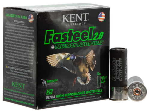 Kent Cartridge Fasteel 2.0 12 Gauge 2.75" 1 1/16 oz 2 Shot 25 Per Box/ 10 Case