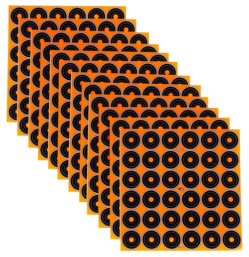 EZ-Aim Splash Reactive Self-Adhesive Paper Black/Orange 1" Bullseye 12 Pack - 15250