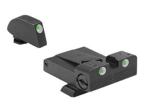 Mepro Meprolight USA Tru-Dot Sight Set Green Tritium Front & Rear Fits Glock - 202243101