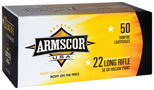 Armscor Precision High Velocity 22 LR Ammo 36gr HP 50 Rounds - 50015PH