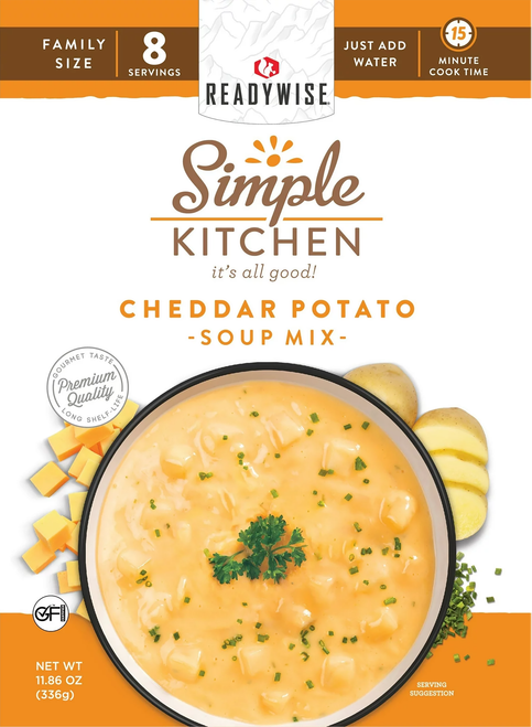Readywise Simple Kitchen Cheddar Potato Soup 8 Servings Per Pouch 6 Case - RWSK05061