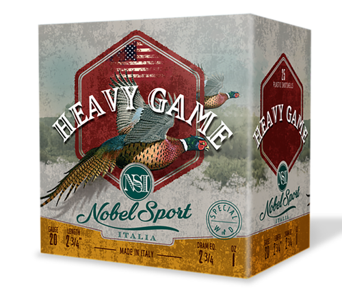 Nobel/eurosports Heavy Game 20 Gauge Ammo 2-3/4" 1oz #7.5 25 Rounds - ANSH2075