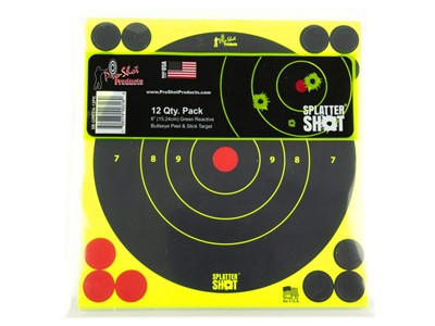 PRO-SHOT 6" GREEN BULLSEYE 12PK