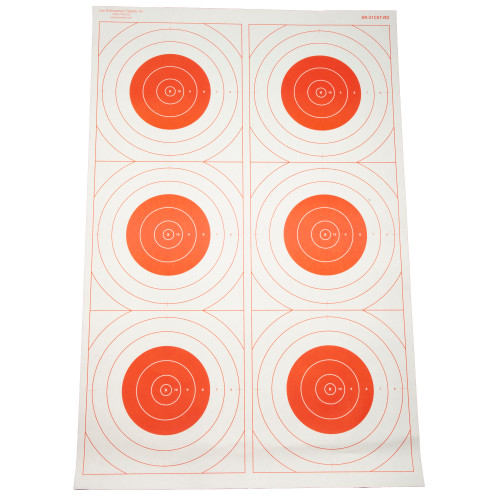 Action Target Blseye Mili Red 100 Pack Targets - SR-21C6T-RD-100