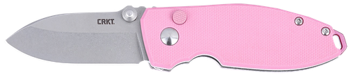 Columbia River CRKT Squid EDC 2.27" Folding Plain Stonewashed D2 Steel Blade Pink G10 Handle