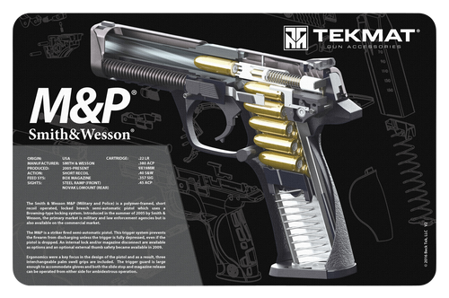 TekMat S&W M&P Cutaway Cleaning Mat Multi-Color Rubber 11"x17"