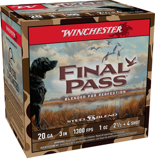 Winchester Ammo Final Pass 20Gauge 3" 1oz 2.5/4Shot 25 Per Box/10 Case