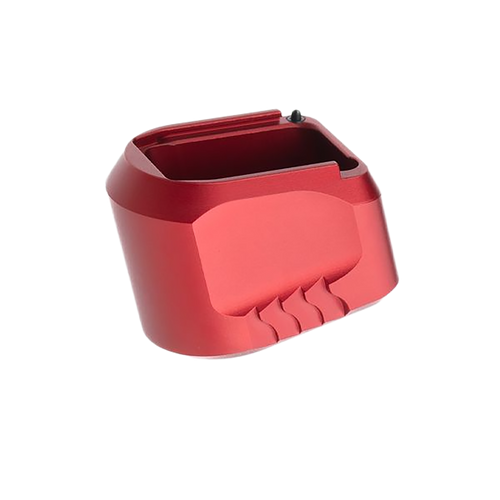 Tyrant CNC Magazine Extension Fits S&W M&P 9/40 5rd Compatible w/ Full-Size 1.0/2.0 frames Red Aluminum