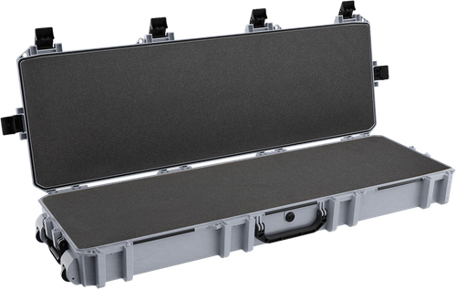 Pelican Vault Double Rifle Case 53" Gray Polyethylene Foam Weather Resistant
