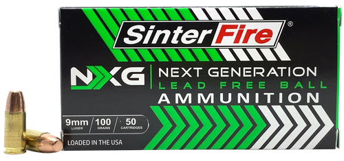 Sinterfire Next Generation (Nxg) 9mm Luger Ammo 100gr FMJ Lead Free 50 Rounds - SF9100NXG