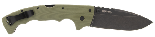 Cold 5-Max 5" Folding Drop Point Plain Black Stonewashed S35VN Blade 7.13" OD - CSFL50MAX