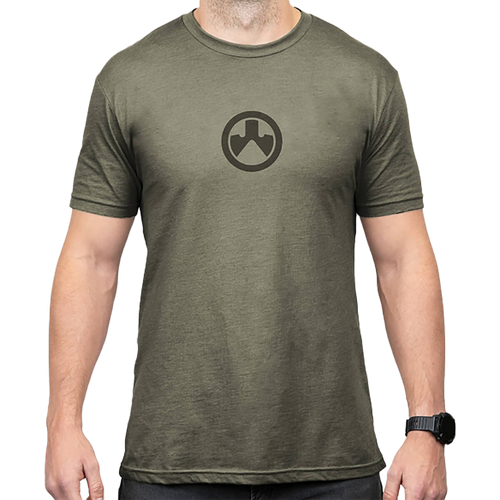 Magpul Icon Logo Olive Drab Heather Cotton/Polyester Short Sleeve Large