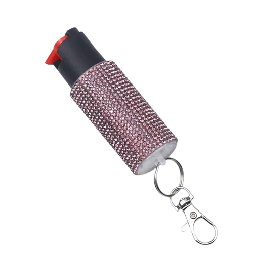 PSP Studded Pepper Spray Pink Canister Includes Keychain