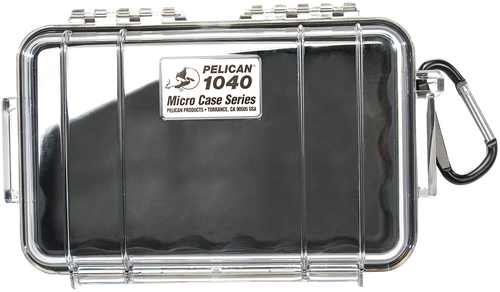 Pelican Micro Case Black/Clear Polycarbonate 7.50" Long - 1040025100