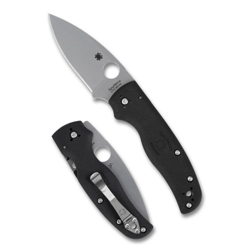 Spyderco Shaman Lightweight 3.58" Black/Silver Knife - C229PBK