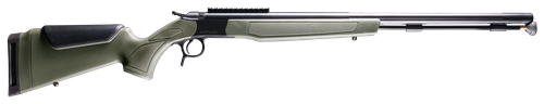 CVA Optima 50 Cal 26" Black Nitride Fluted Barrel 0 MOA Picatinny Rail Steel Receiver Fixed OD Green Synthetic Stock