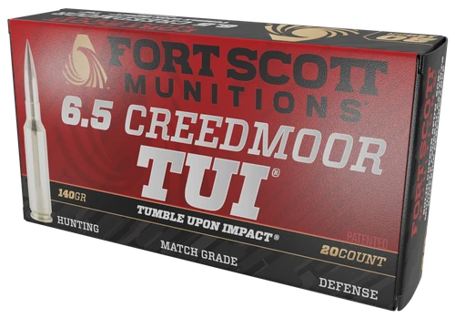 Fort Scott Munitions Tumble Upon 6.5 Creedmoor Ammo 140gr Solid Copper 20 Rounds - 65CM-140-SCV2
