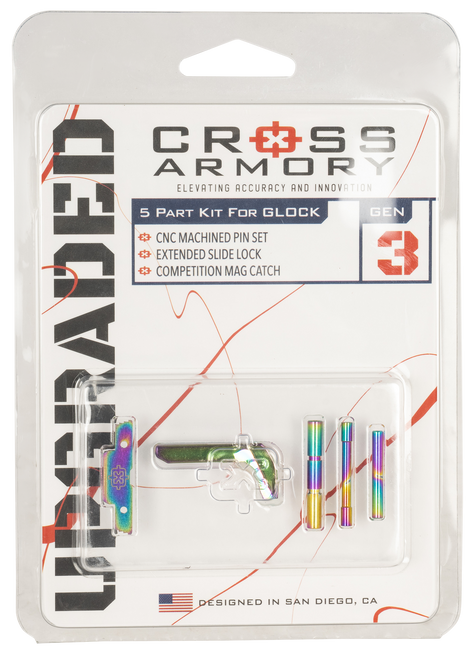 Cross Armory 3 Piece Upgrade Kit P80 Gen1-3 Rainbow