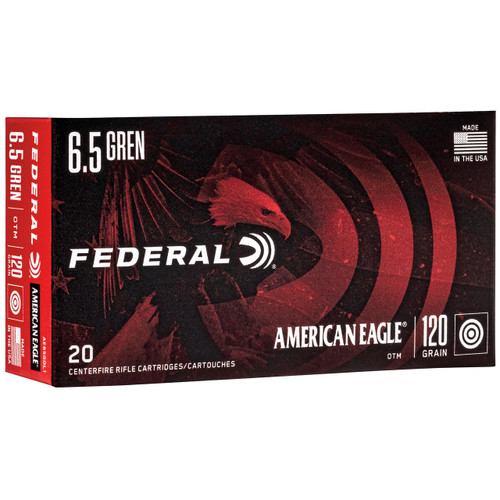Federal American Eagle 6.5 Grendel Ammo 120 Grain Open Tip Match