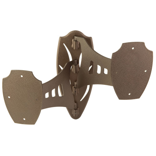 Skull Hooker Dual Shoulder Mount Brown - SKH-DSM-BRN