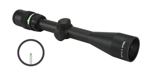 Trijicon Accupoint Rifle Scope - 3-9x40mm Green Triangle Post Reticle w/BAC 33.8-11.3' FOV 3.6-3.2" ER Matte