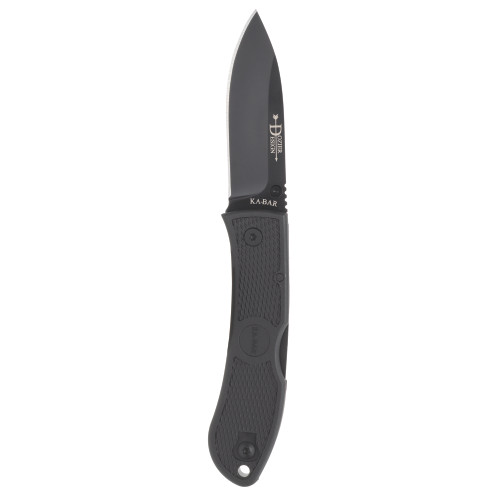 KA-BAR Dozier Folding Hunter 3" Black Knife - 4062S35
