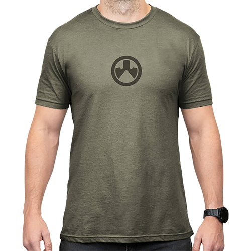 Magpul Icon Logo Olive Drab Heather Cotton/Polyester Short Sleeve Small