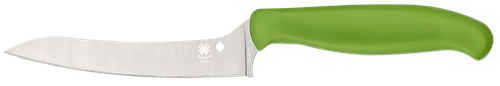 Spyderco Z-Cut Pointed 4.40" Fixed Plain Stonewashed CTS BD1N Blade Green - K14PGN
