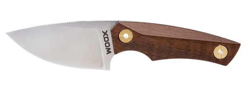 Woox Bad Boy 2.75" Plain Drop Point D2 Steel Blade American Walnut w/ Brass Hardware Handle 6.25" OAL