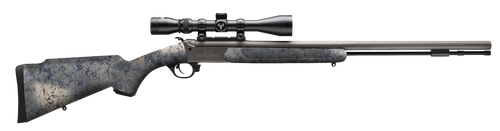 Traditions CR5846604437 NitroBolt w/Scope 50 Cal Firestick 24" Tungsten Cerakote Fluted Threaded Barrel, Tungsten Cerakote Drilled & Tapped Steel Receiver, Adj Cheek Piece & LOP Desert Web Synthetic S